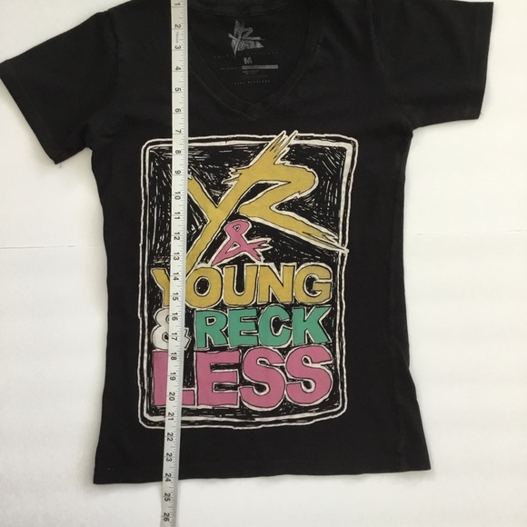 Young & Reckless T Shirt Black Short Sleeves Size M - Picture 6 of 6
